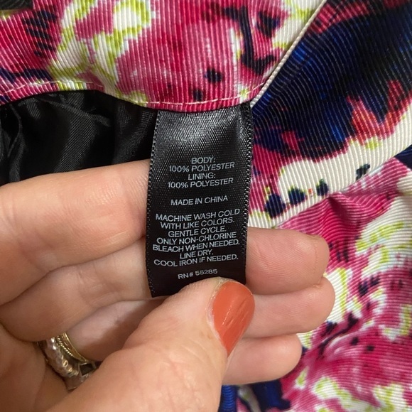 Express women's size 2 A line mini skirt floral mixed with pockets EUC - Picture 7 of 7